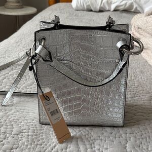 Rebecca Minkoff Metallic Silver Mini Bag